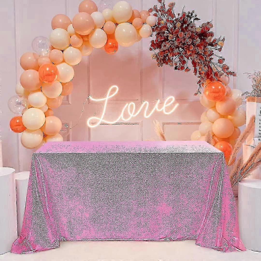 Laser-Pink Rectangular Table Cover