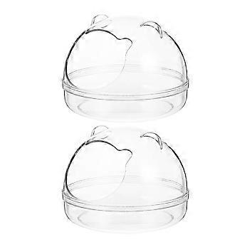 2 Stück transparente Hamsterbadewannen aus Kunststoff für die Badewanne kleiner Haustiere