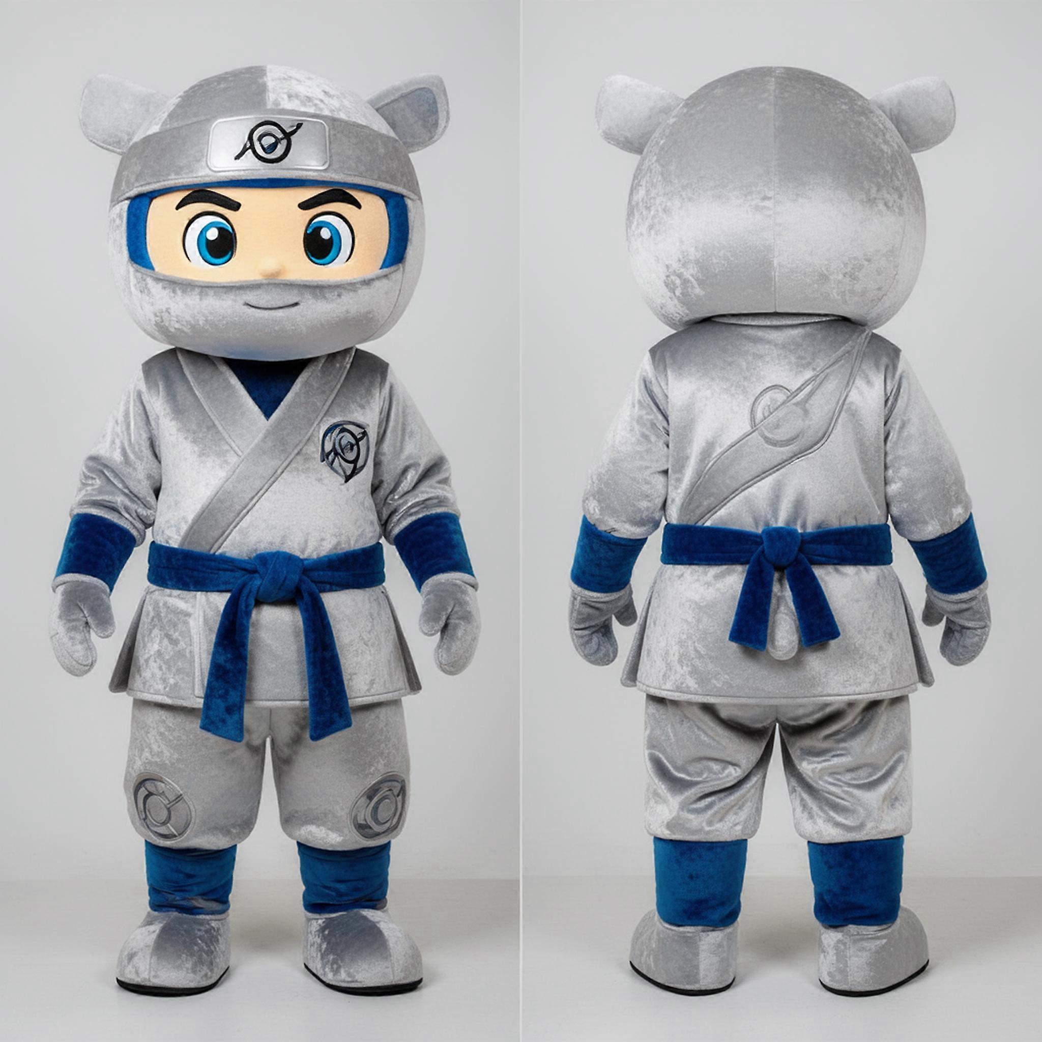 MASTICOT Silver Sleek Ninja Mascot