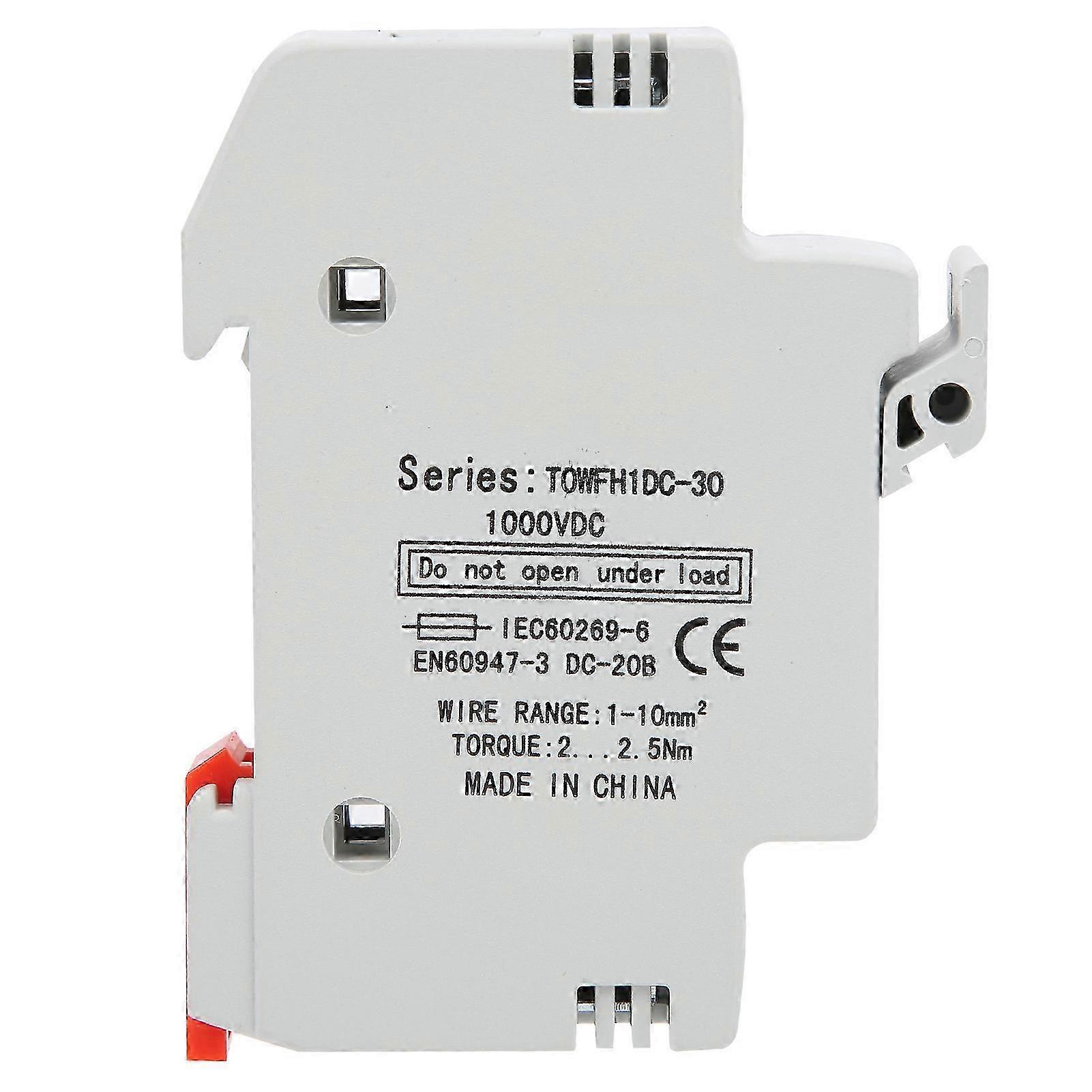 25A 1000VDC DIN Mount Fuse Base