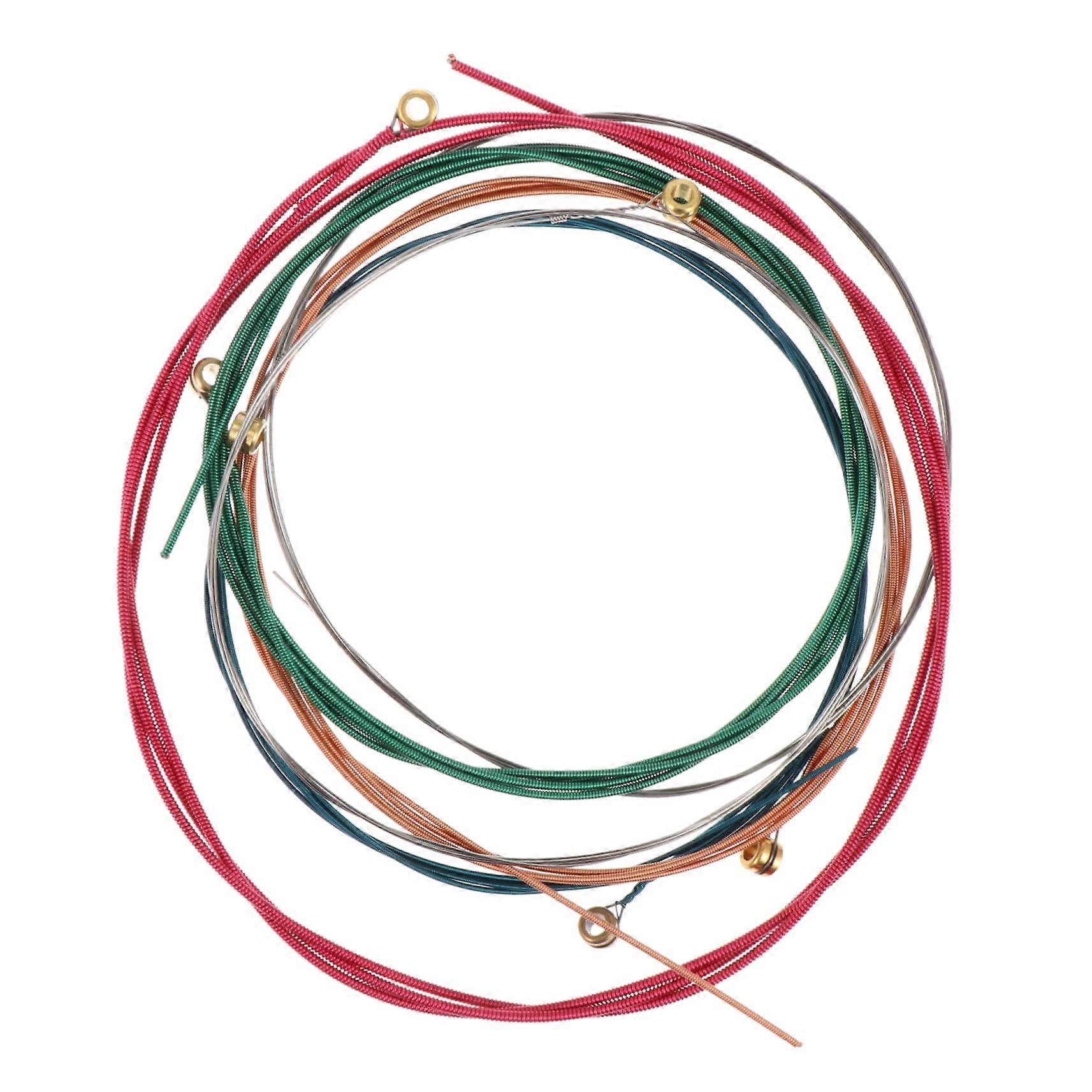 Classical Guitar Strings Set ColorCoded Standard Tension Durable Replacement for Beginners 6pcs