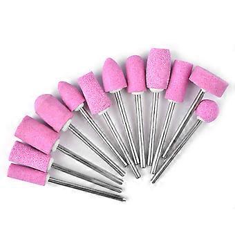 File Drill Bit Tools for Nail Art Tools 24Pcs Pink Color