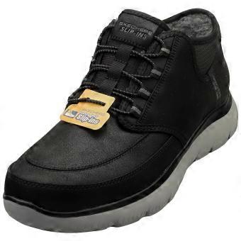 Skechers Slip-ins Summits Mens Casual Boots in Black Charcoal