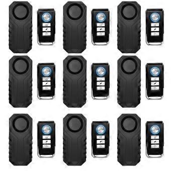 Bike Alarm 113dB Super Loud AntiTheft Security with Wireless Remote, IP65 Waterproof, 7Level Sensitivity for Bicycle and Motorcycle