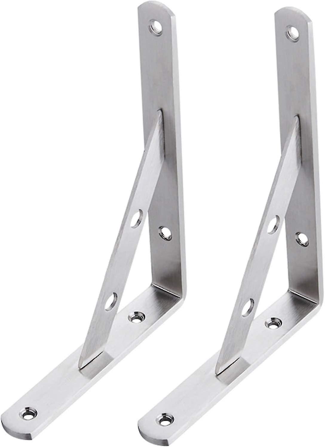 Stainless Steel Triangle Floating Shelf Bracket For Household Bathroom 2 Pcs