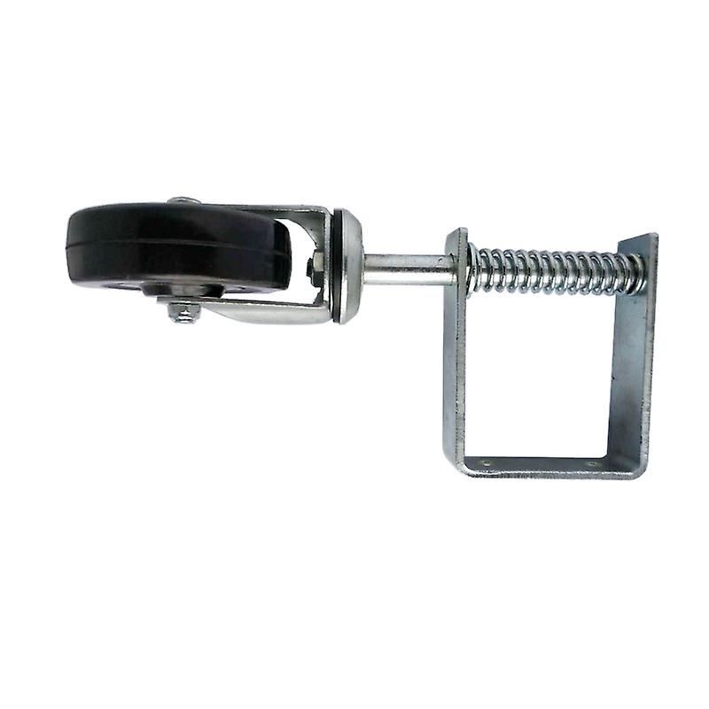 4 Inch Heavy Duty Rubber Mute Spring Loaded Gate Door Wheel Caster Spring Wheel Home Gate Door Roller Slider Silver