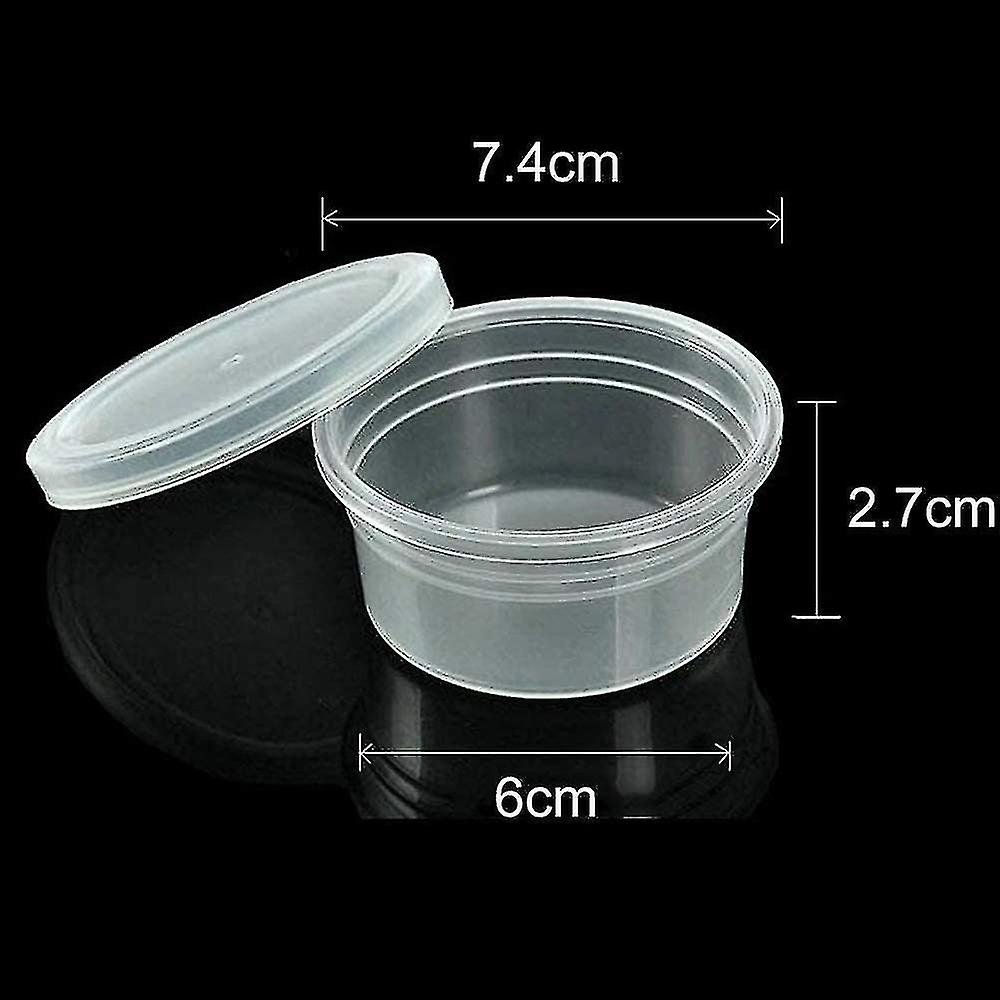 40 Pcs Storage Boxes Clear Plastic Sauce Jars Leakproof Storage Cups Storage