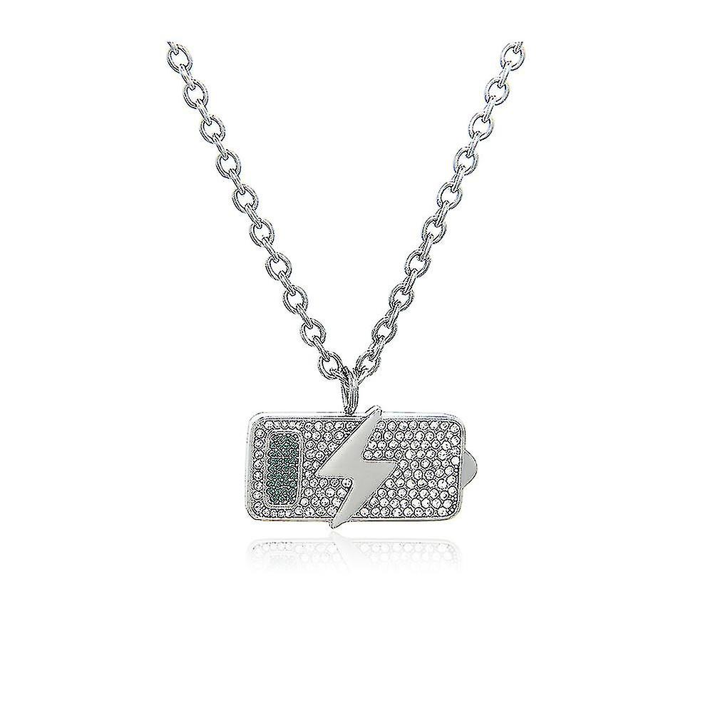 Titanium Steel Battery Lightning Necklace