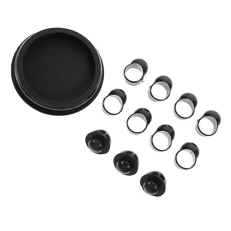 7X7x1.2cm Black Watercraft Lighting 1 Set Empty Drum Fittings Empty Drum Finger Cots Foot Pads Radio
