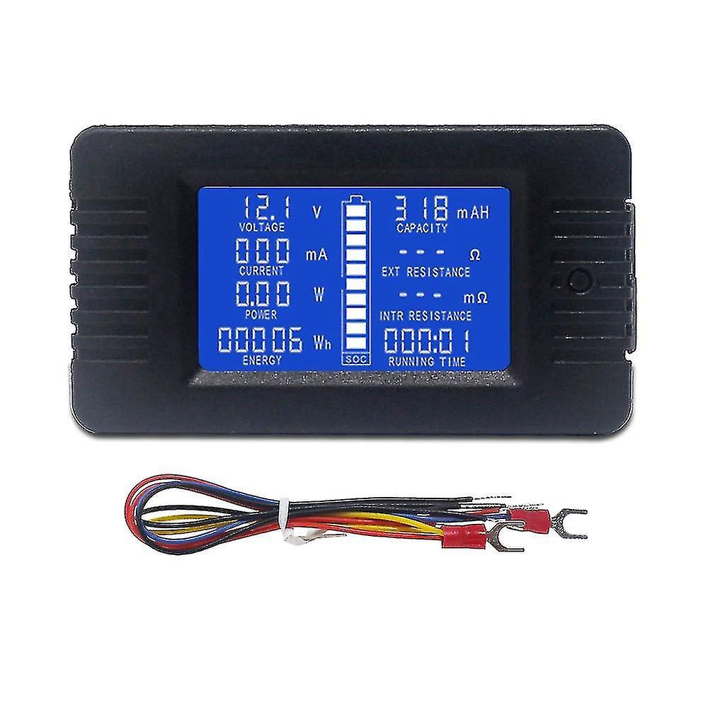 Dc 0-200v 10a Digital Voltmeter Ammeter Car Battery Tester Capacity