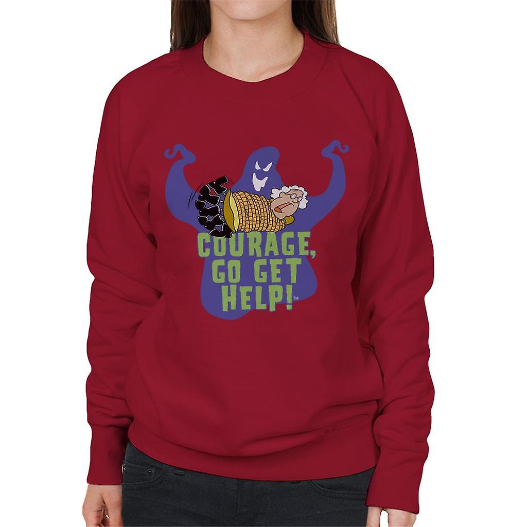 Courage The Cowardly Dog Halloween Muriel Go Get Help Women's Sweatshirt