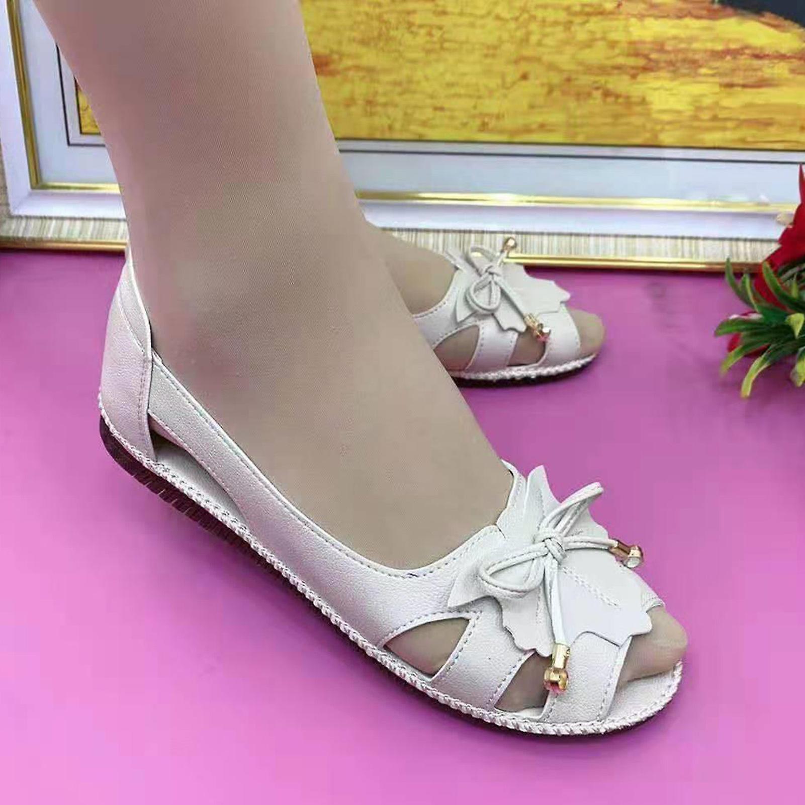 Annenin Kaymaz Ayakkabıları Anneler Günü Noel Günü Hediyesi İçin Gözetleme Parmağı ile Düz Renk Düzlükler