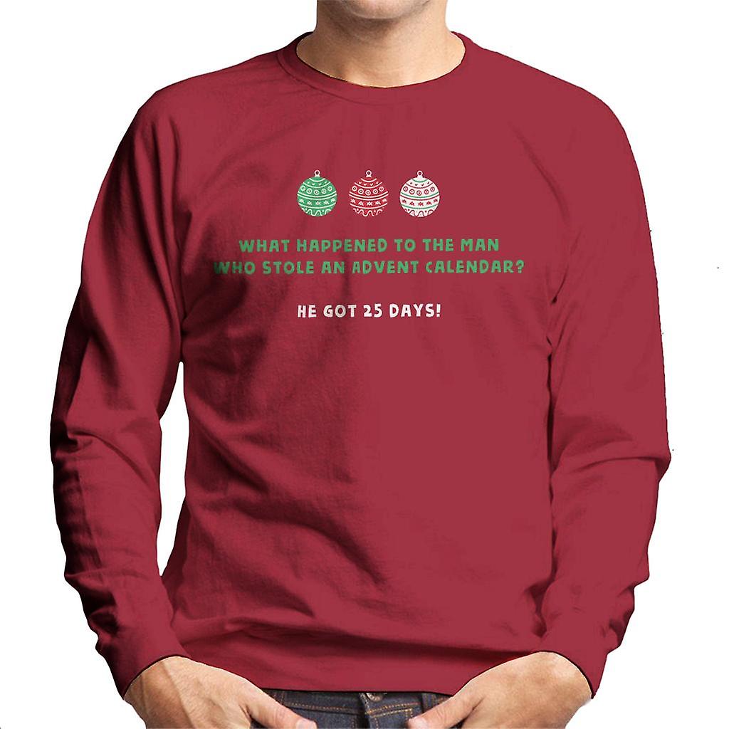 Christmas Cracker Joke Stolen Advent Calendar 24 Years Men's Sweatshirt