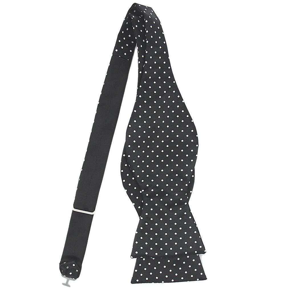 Classic White Dots Self Tie Black Bow Tie 1 #