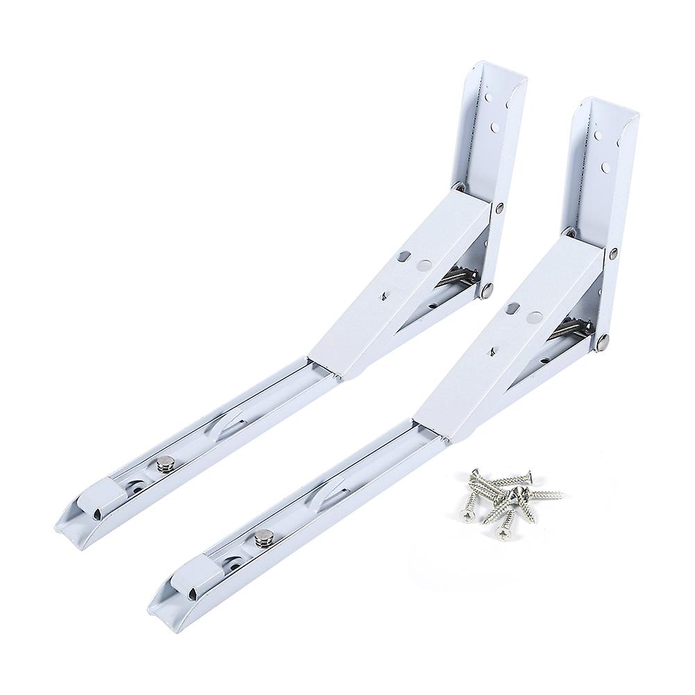 2pcs Folding Shelf Brackets 90 Degree Spring Loaded Support 8 Screws 12/14in