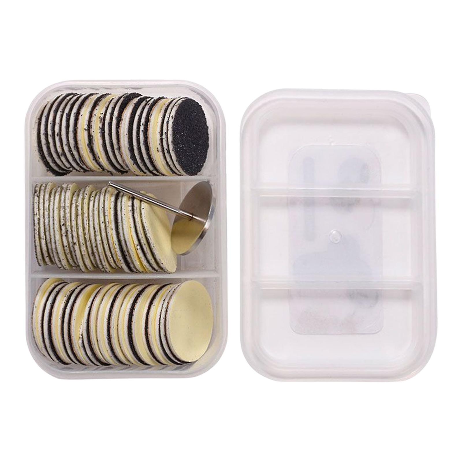 60Pcs Replaceable Sanding Papers Pedicure for Electric Foot Rasp files 25mm