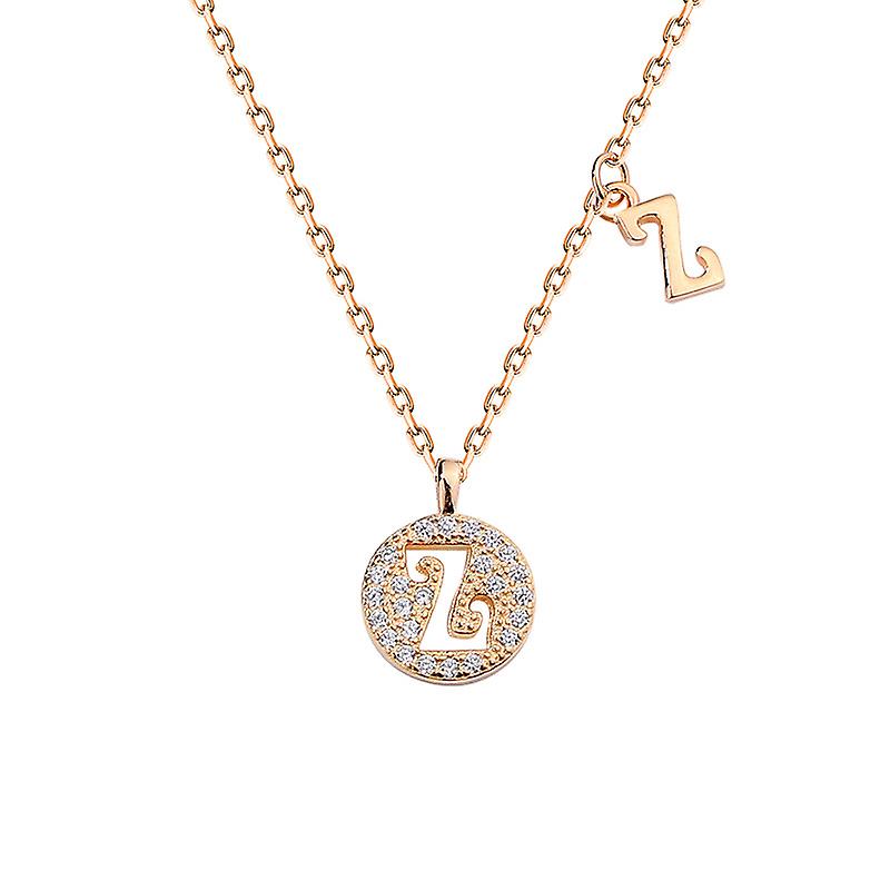 S925 Sterling sølv AZ brevkjede