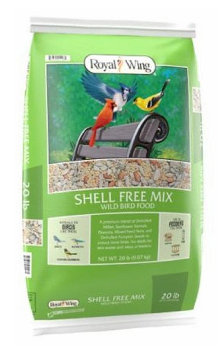 Royal Wing 200 动物和宠物用品 20 磅无壳野鸟食品混合物