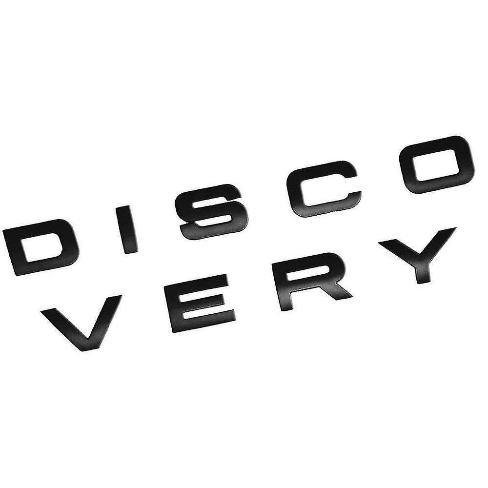 3d Matte Black Letter Discovery Car Rear Front Badge Emblem Decal Sticker For Front Hood Rear Trunk