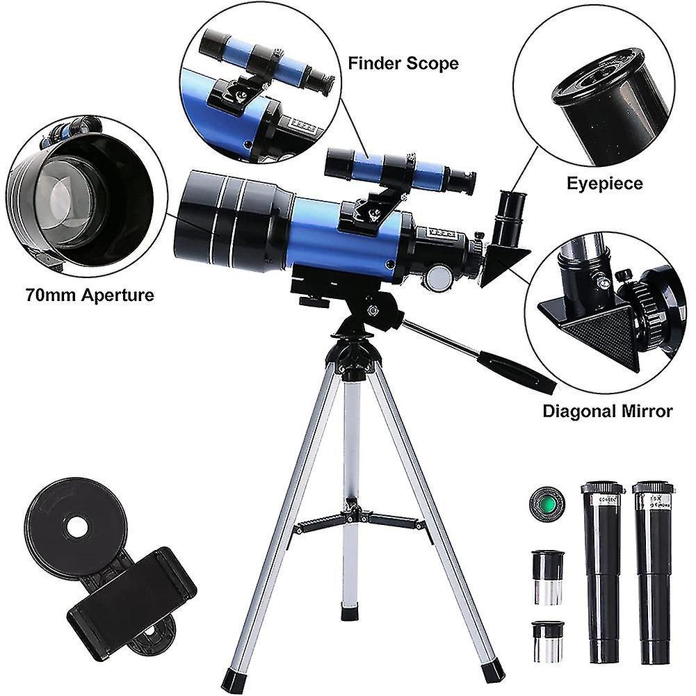 thumbnail image 2 of VIVITAR/POLAROID HD Refractor Telescope – 75x To 150x Zoom, Full-Size 57” Tripod & Cleaning Kit Included 2 of 5