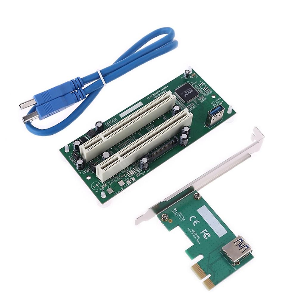PCIe-zu-Dual-PCI-Steckplatz PCI-Express-zu-PCI-Adapterkarte Erweiterungskarte USB3.0