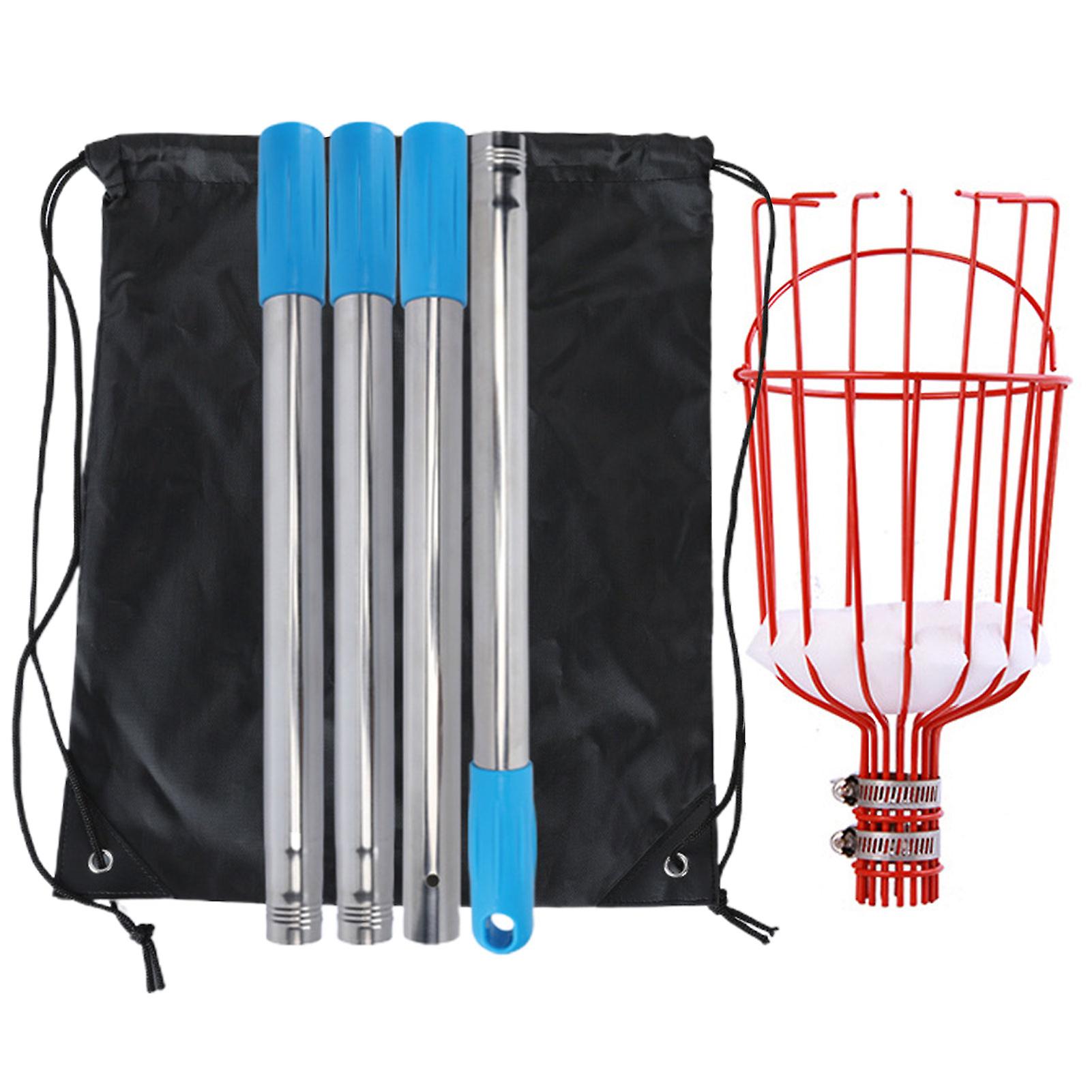 Garden Fruit Picker With Basket Easy Operation Sturdy Fruit Picker For Mango Persimmon Avocados