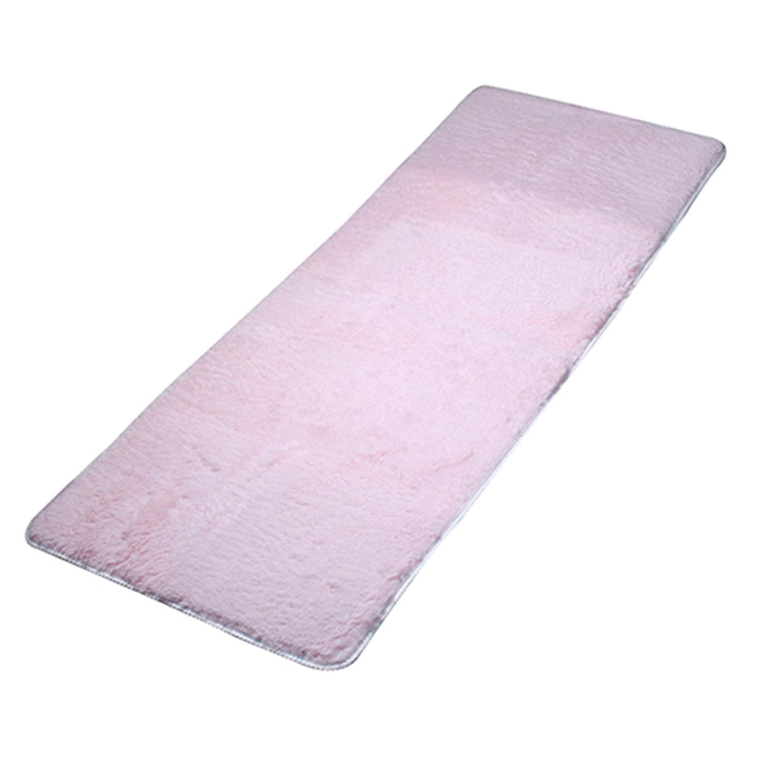 ZHOUBA Carpet Plush Slip Resistant Polyester Solid Color Door Floor Mat for Sitting Room