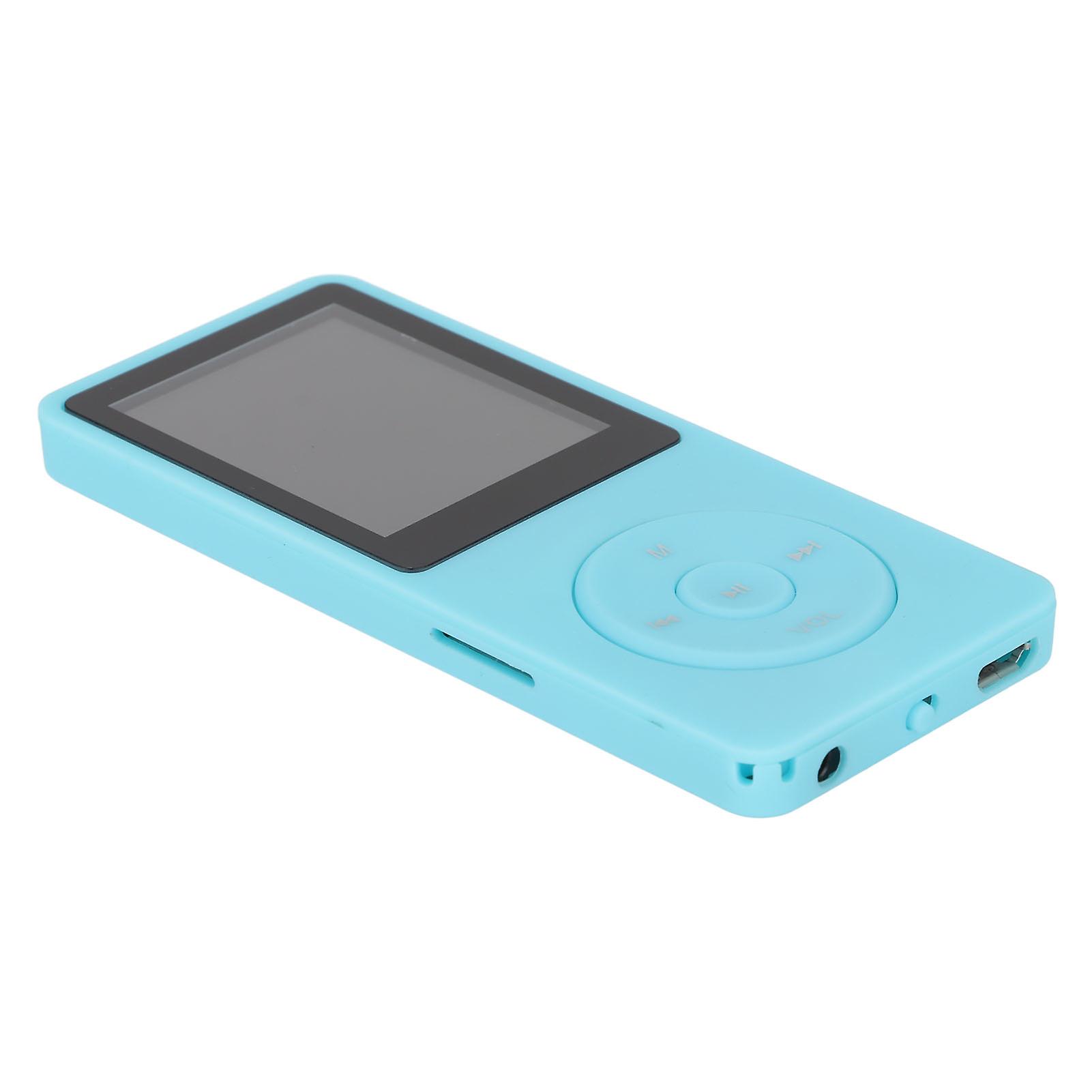 MP3 Player 1.8 Inch Display Screen 64GB Memory Card Multifunctional Portable MP3 Music PlayerLight Blue 