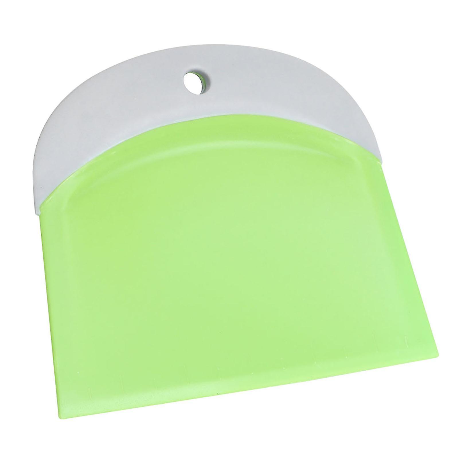 2PCS Plastic Cream Scraper Spatula Dough Cutter Kitchen Baking Pastry ToolGreen 