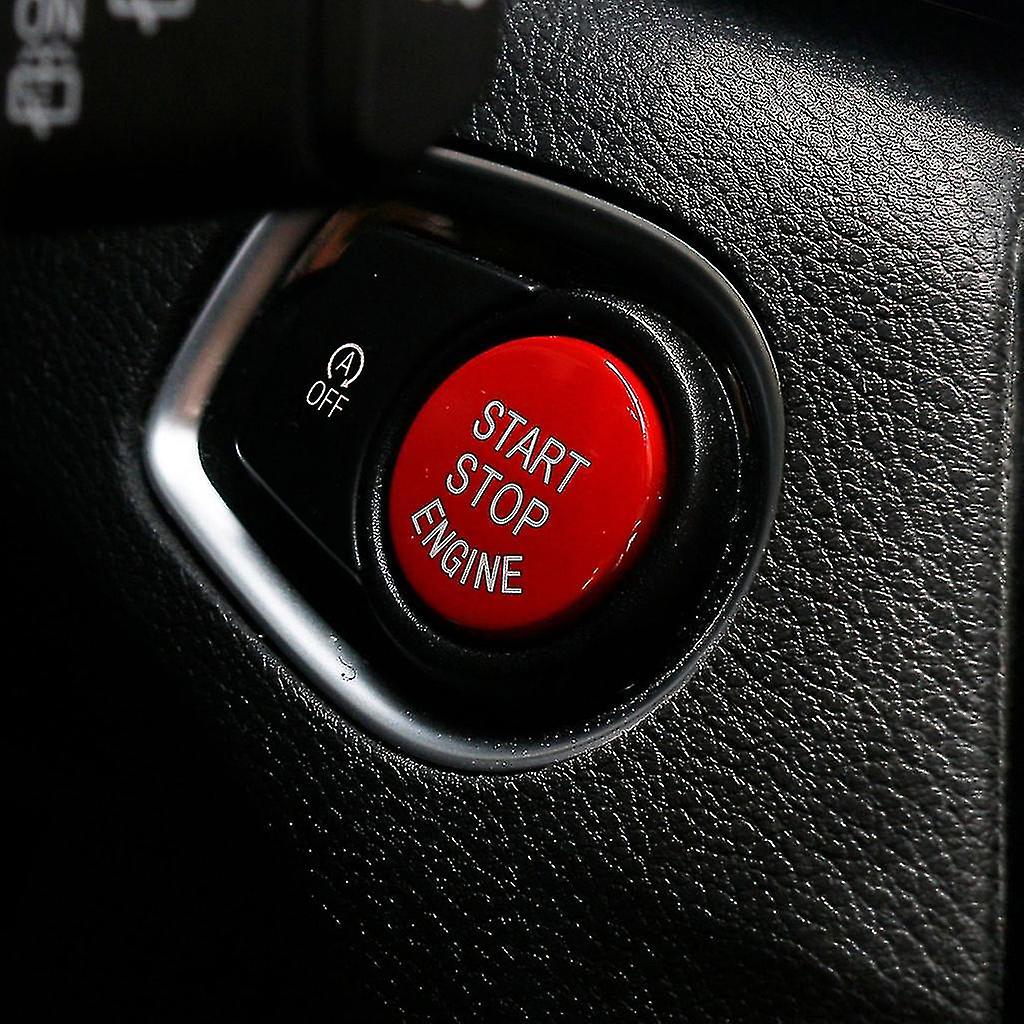 Start Stop Engine Push Button Switch Cover One Button Start Red Button Modified Interior Decoration For X1 X3 X5