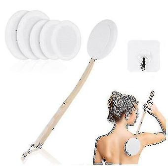Lotion Applicator For Back, Long Handle Back Body Lotion Applicator With 6 Replaceable Pads & Hook F