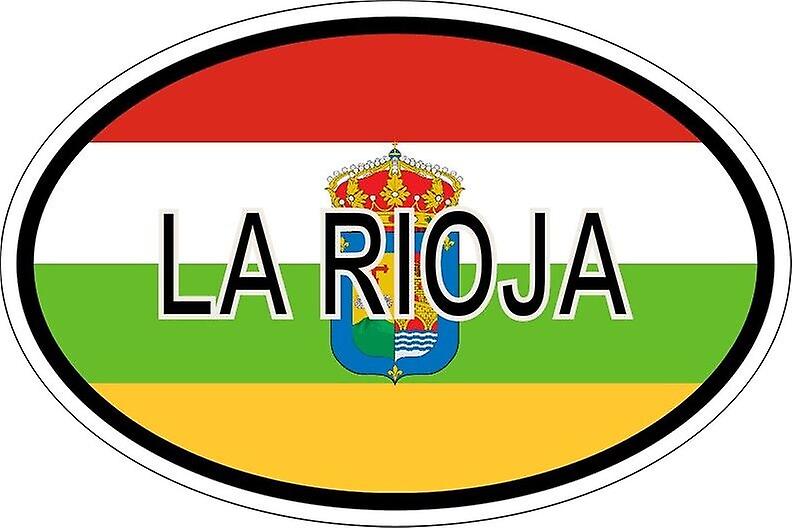 Sticker sticker oval oval flag country code the rioja