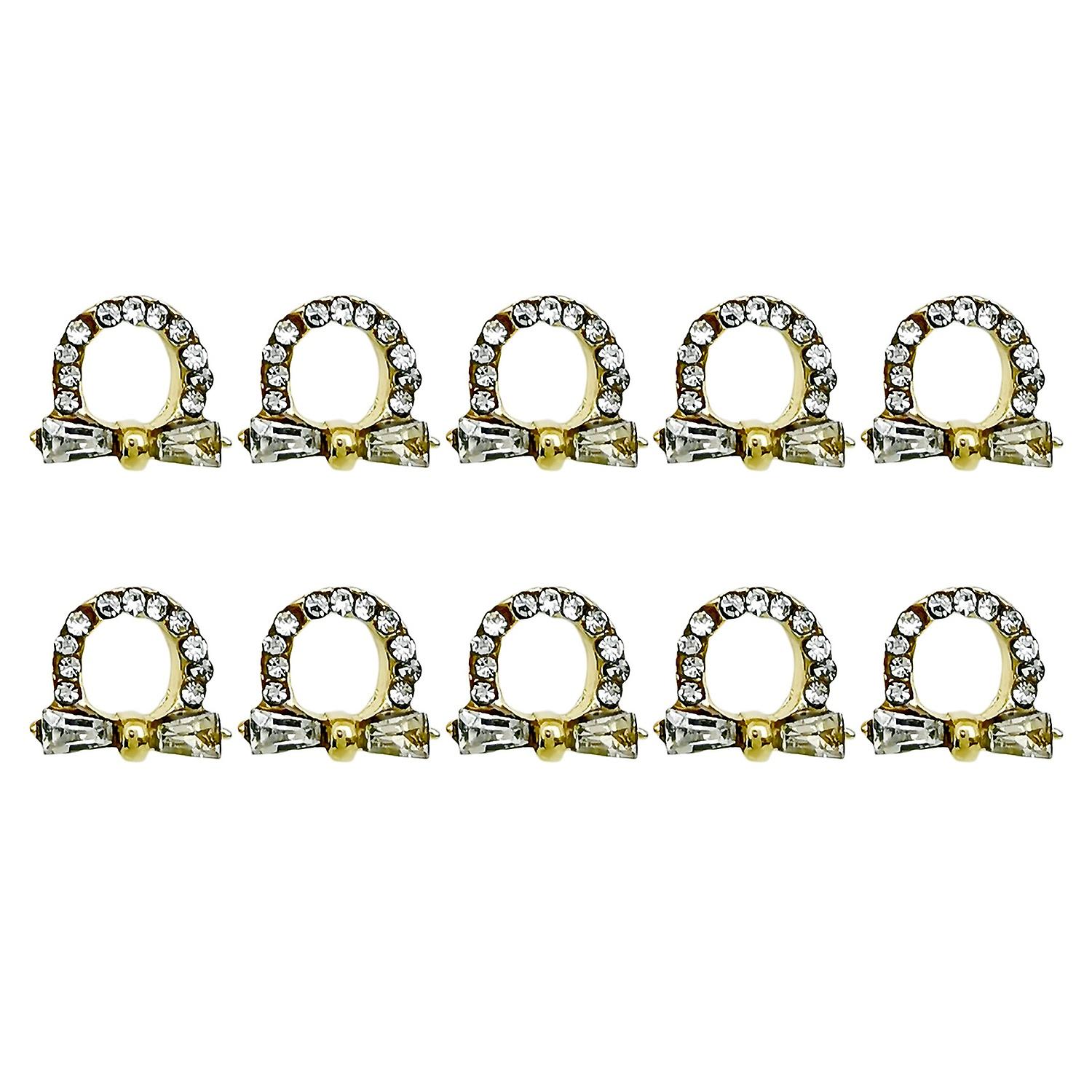 10Pcs Manicure Decorations Shiny Surface Creative Shape Bright Color Rust-proof Multipurpose