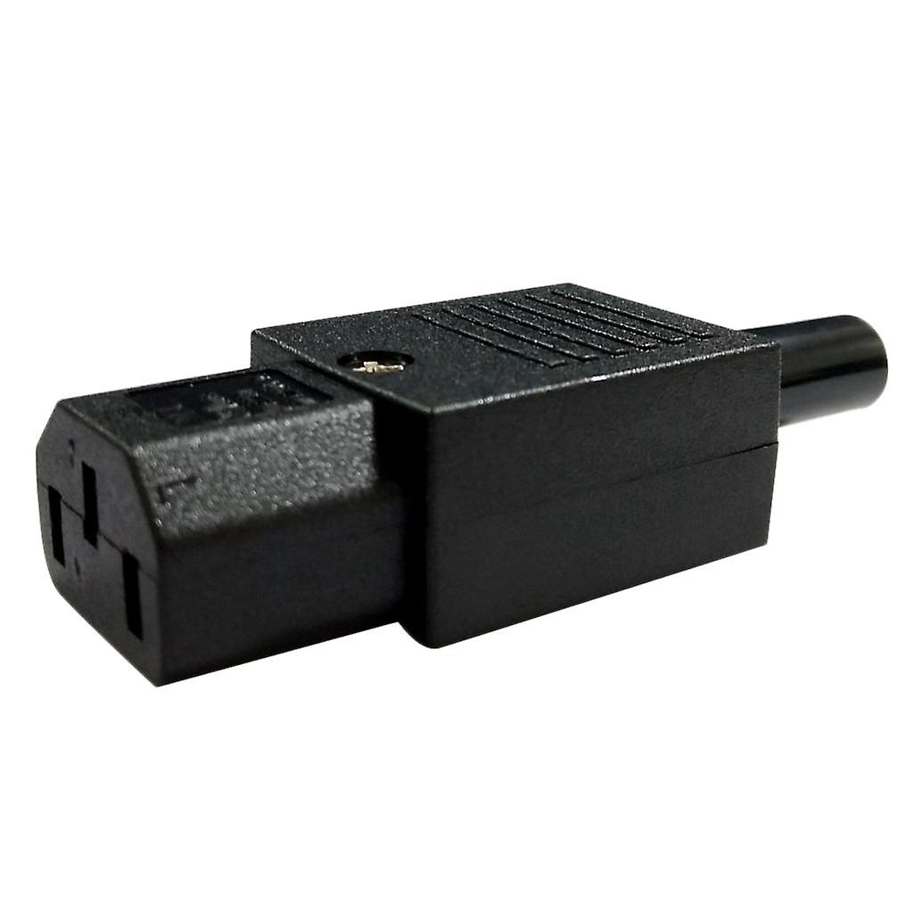 Rewirable AC Electrical Power Socket Female Plug IEC320 C13 C14 Black