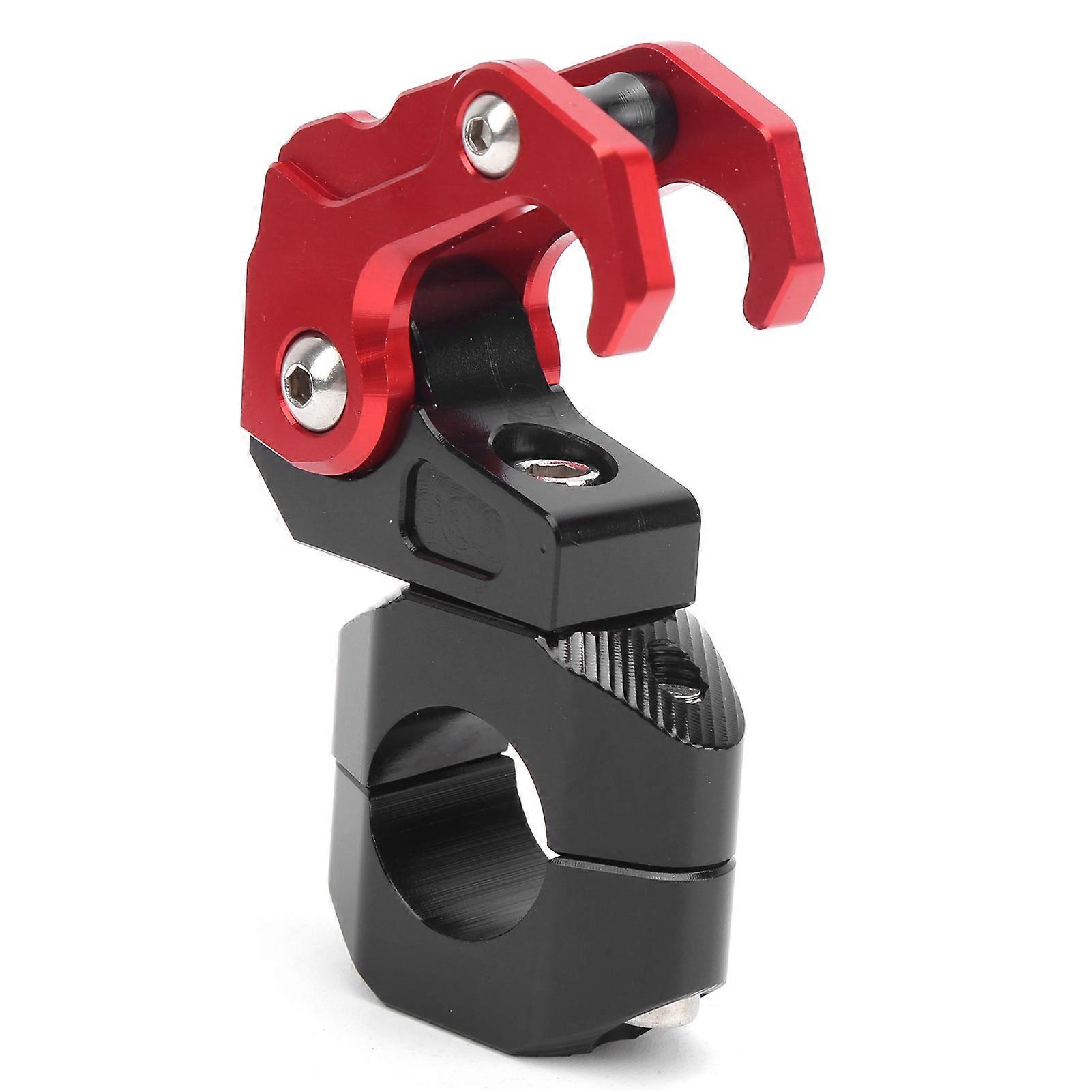 Motorcycle Folding 22mm Handlebar Hook Universal Helmet Luggage Hanger Accessory Red
