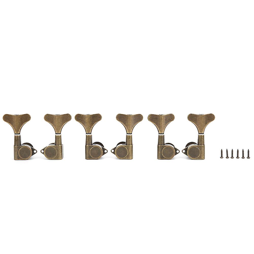 6pcs Electric Bass Tuning Keys Fully Sealed Fishtail 3G+3R Instrument Accessory <br>