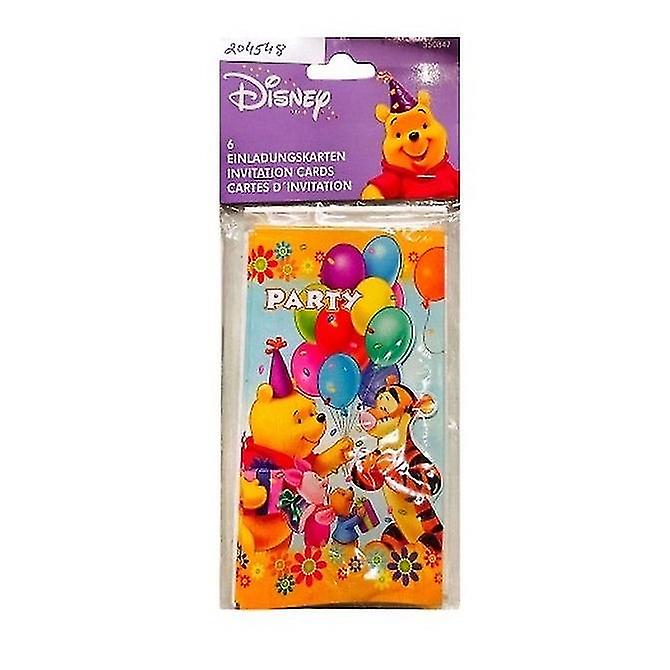 Winnie the Pooh Invitations (Pack of 6)