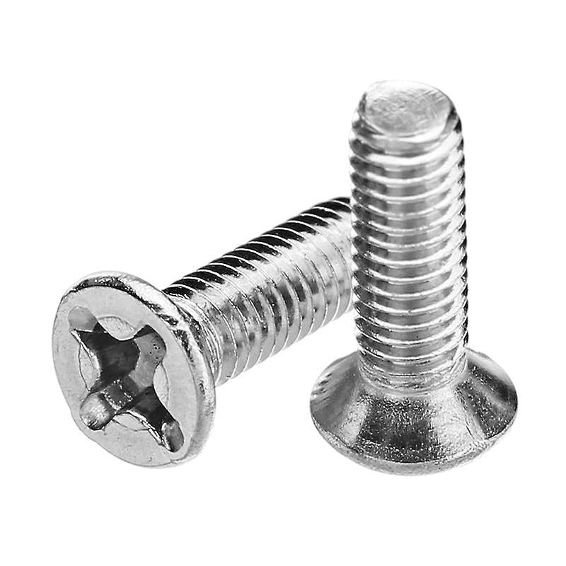 M3sp1 50pcs M3 Stainless Steel Phillips Flat Head Countersunk Machine Screw 4-12mm Length