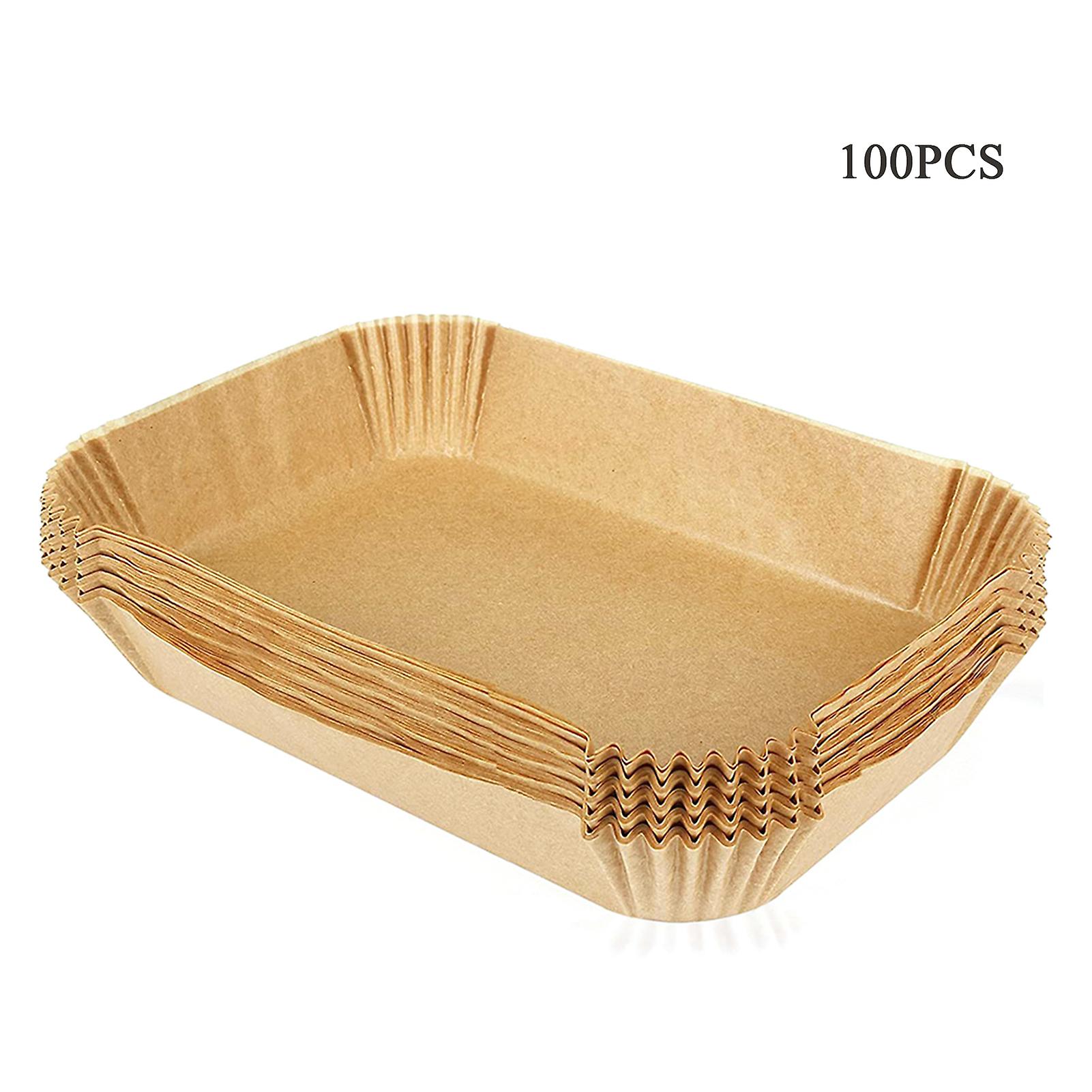50/100pcs Rectangle Airfryer Baking Paper Oven Replacement Grilling Paper Airfryer Accessories