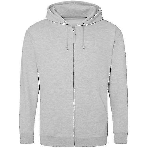Awdis Mens Plain Heather Full Zip Hoodie