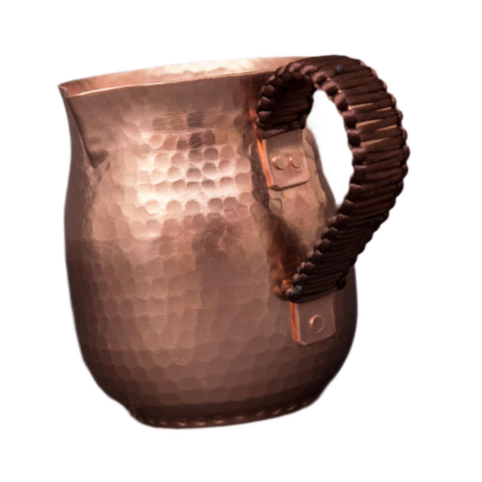 Copper Mug Tea Kettle with Handle Practical Pitcher for Outdoor Hiking Hotel 800ml