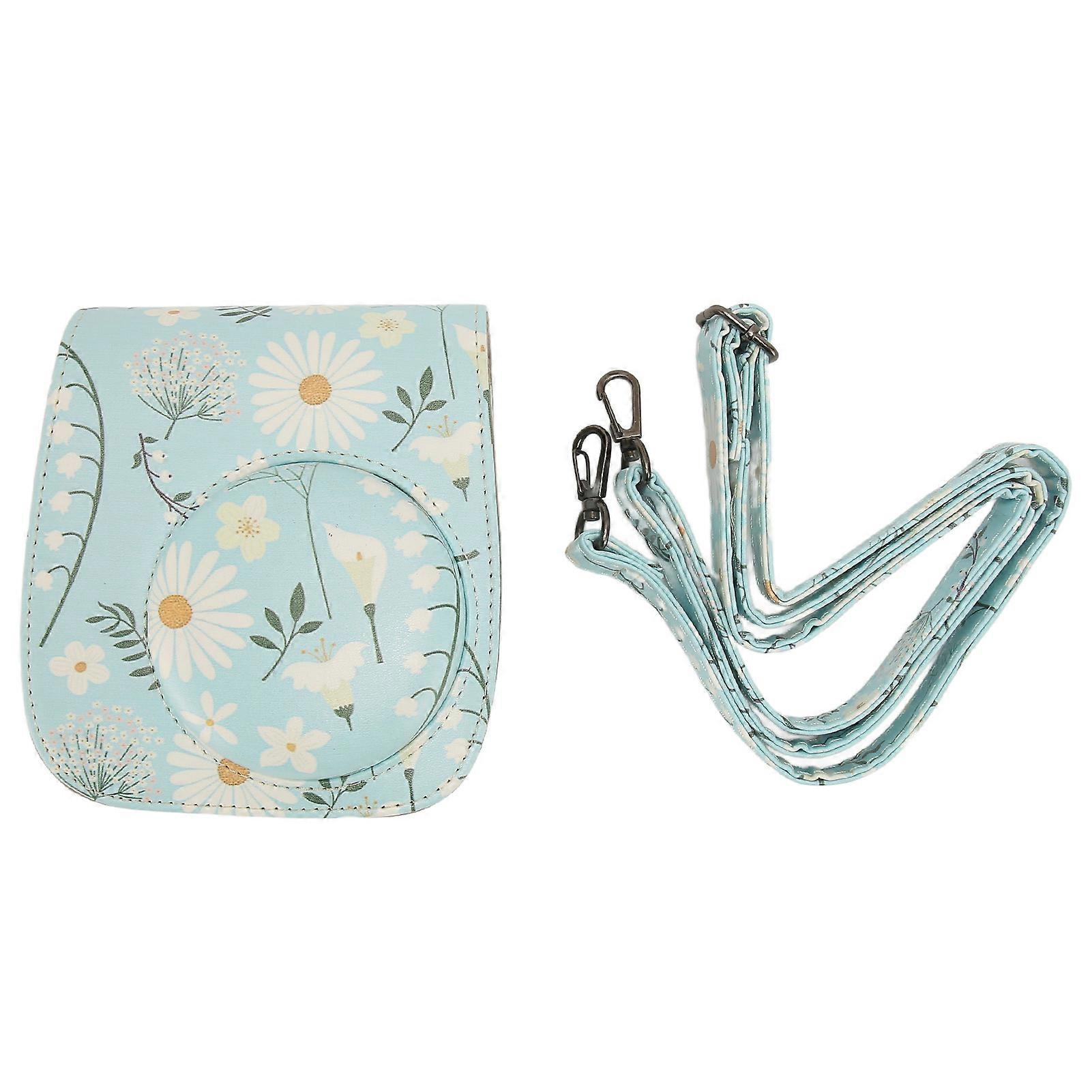 Stylish PU Leather Camera Bag with Adjustable Strap for Instax Mini 12, 11, 10, 9, 8