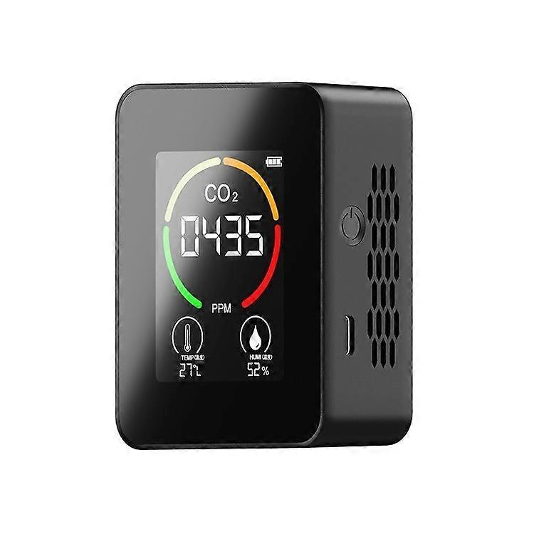 Three-in-one semiconductor carbon dioxide detector, air quality monitoring CO2 air detector.