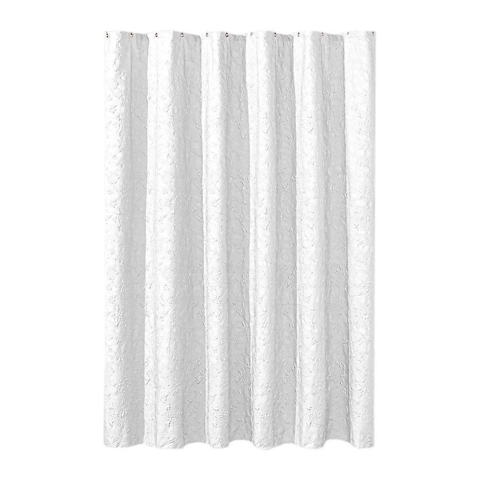 Simple and elegant embossed non-perforated partition bathroom shower curtain