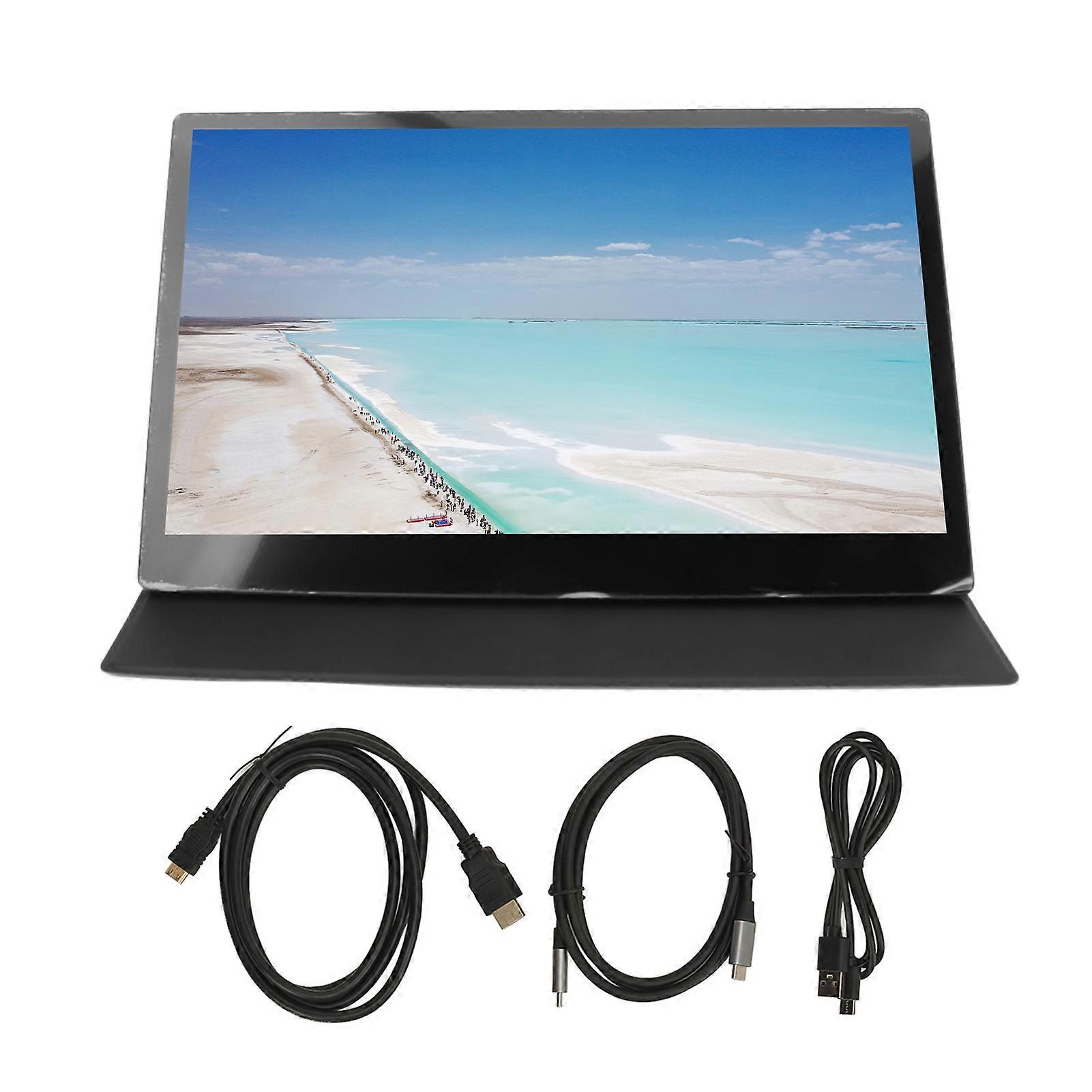 13.3in Portable Monitor 2k Hdr External Monitor Touch Built In Speaker 2560x1440 Type C 60hz Ips Display With Cover For Laptop