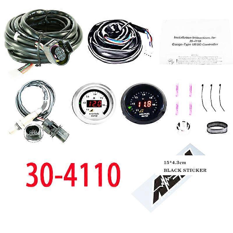 30-0300 30-4110 X-series Wideband O2 Air Fuel Ratio Gauge Kit Oem Lsu 4.9 0258017025 Sensor de oxígeno w / Box + para calcomanía Aem