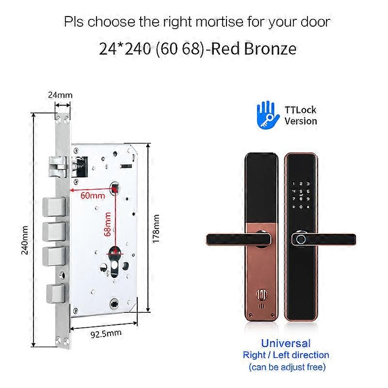 Ttlock Waterproof Bluetooth Wifi Fingerprint Smart Lock Electronic Intelligent Biometric Code Digital Door Lock