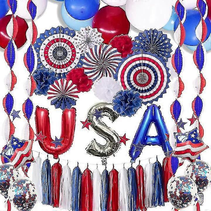 アメリカンパーティーの装飾 7月4日 パーティー用品を飾る 独立記念日の風船を飾る