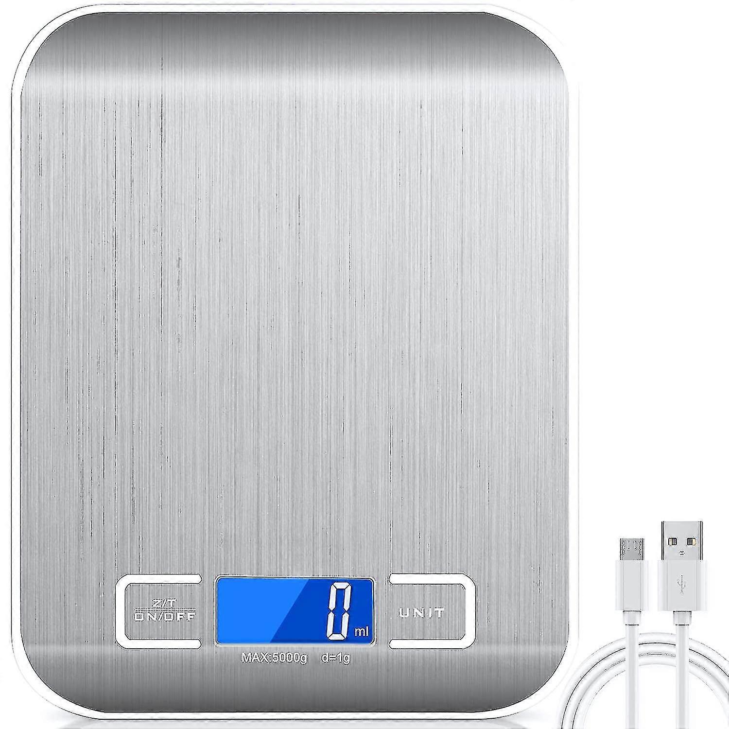 0.001kg Precision Electronic Kitchen Scale - Rechargeable / Stainless Steel