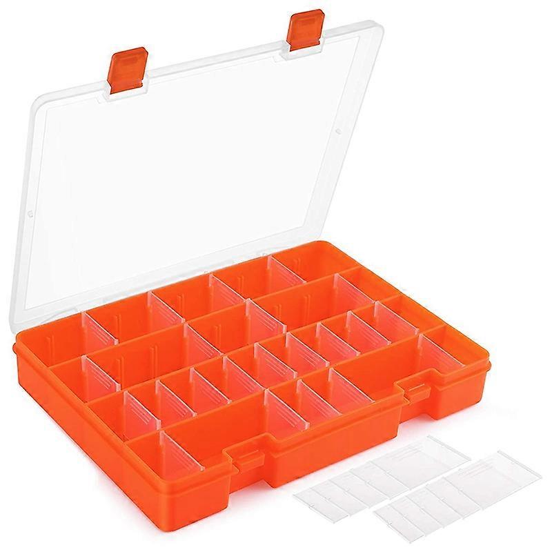 Plastic Organizer Box with Adjustable Dividers, 36 Grids Storage Container for Small Items, 36 Comp